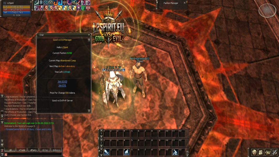 Good versus Evil server preview